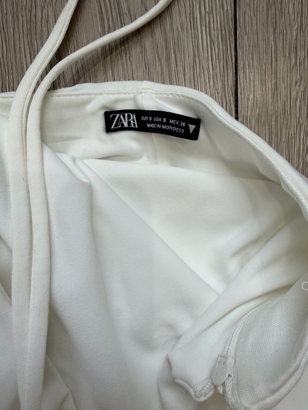 Zara cut out halter midi white dress S - Picture 5 of 5